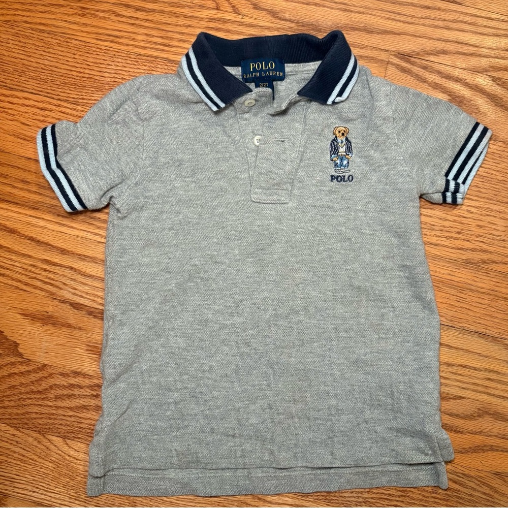 Polo Ralph Lauren Bear Teddy Polo Shirt Short sleeve Cotton 2T Classic Preppy